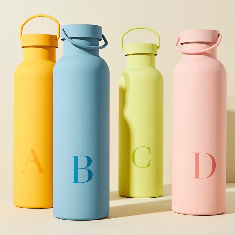 Monogram Water Bottle Letter G